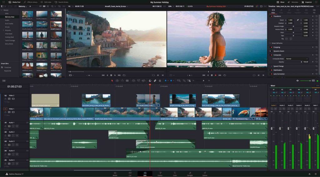 DaVinci Resolve free video editor
