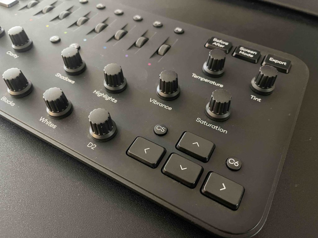 Another closeup of the Loupedeck+ video editing console